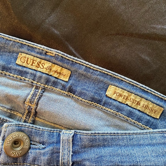 Y2K Guess Ultra Skinny Straight Leg Jeans 27 - Picture 9 of 11